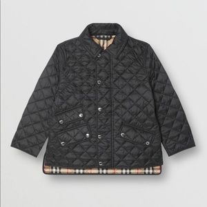 NWT Boys 6 Burberry Diamond Quilt Coat